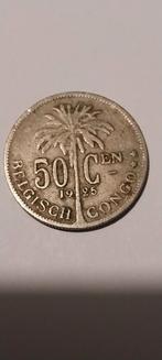 Belgisch Congo 50 cent 1925, Postzegels en Munten, Munten | België, Verzenden, Metaal, Losse munt