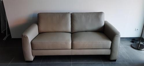 Lederen zetel, zo goed als nieuw, Maison & Meubles, Canapés | Sofas & Chaises Longues, Comme neuf, Cuir, Enlèvement