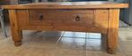 Spacieuse table de salon en pin massif avec grand tiroir, 100 à 150 cm, Moins de 50 cm, Utilisé, 50 à 100 cm