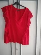 Blouse rouge manches volant dentelle anglaise taille XL TEX, Vêtements | Femmes, Blouses & Tuniques, Enlèvement ou Envoi, Porté