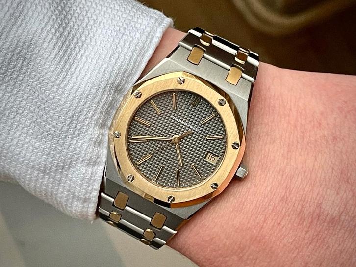 Audemars Piguet Royal Oak 56023 SA* 36 MM - VOLLDGE PAPIERS*, Handtassen en Accessoires, Antieke sieraden, Armband, Goud, Verguld