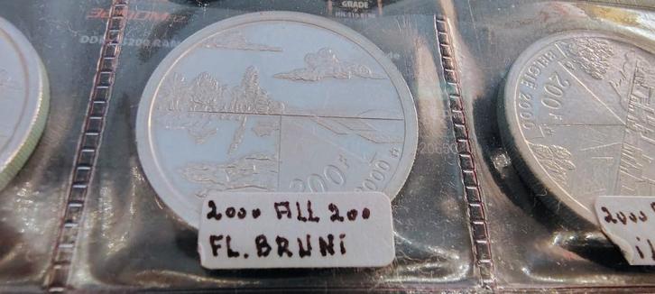 200 francs - Albert II - Millénium nature  flan bruni ALL, Timbres & Monnaies, Monnaies | Belgique, Monnaie en vrac, Argent, Argent