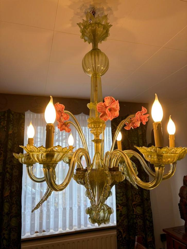 Oude Murano-kroonluchter, Huis en Inrichting, Lampen | Kroonluchters, Gebruikt, Ophalen