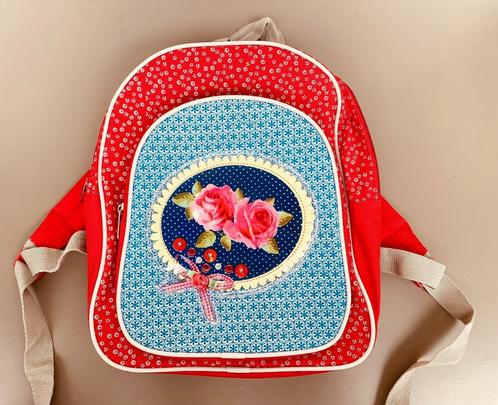 Kleuterboekentas rugzak bloemen, Diversen, Schoolbenodigdheden, Zo goed als nieuw, Ophalen of Verzenden