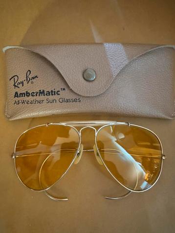 Vintage B&L Ray-Ban Outdoorsman Ambermatic 58mm zonnebril O0
