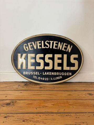 Reclamebord in blik, jaren '50 beschikbaar voor biedingen