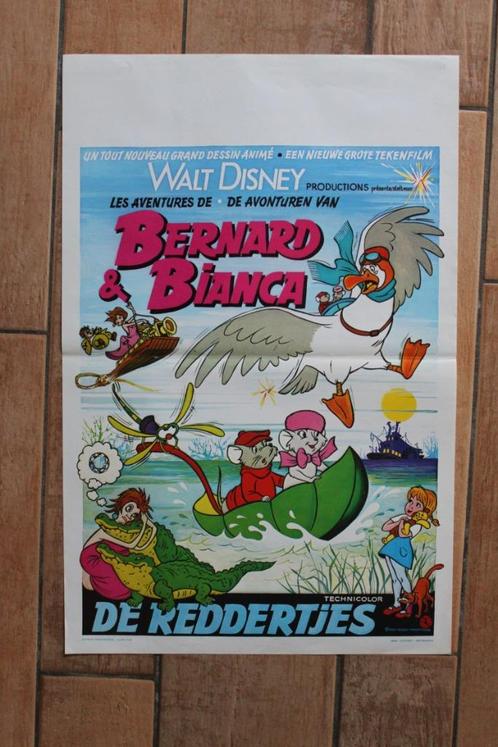filmaffiche Walt Disney de reddertjes 1977 filmposter, Verzamelen, Posters, Zo goed als nieuw, Film en Tv, A1 t/m A3, Rechthoekig Staand