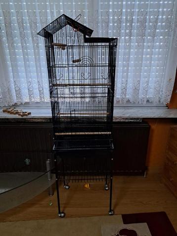 Cage à oiseaux‎46 x 35,5 x 99 cm ; 5,55 kg pour perruches...