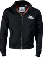 Lonsdale Slimfit Harrington Classic - Maat: XL Black, Zwart, Maat 56/58 (XL), Lonsdale, Ophalen of Verzenden