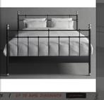 Zwart metalen bed, Ikea Svelvik, Huis en Inrichting, Slaapkamer | Bedden, 160 cm, Gebruikt, Metaal, Zwart