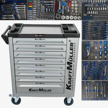 Chariot à outils XXL 8 tiroirs dont 8 remplis !, Enlèvement ou Envoi, Neuf