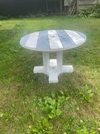 Mooie ronde terrastafel, Tuin en Terras, Tuintafels, Ophalen, Zo goed als nieuw, Rond, Hout