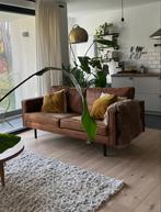 Vintage industriële design loftbank bruin leer, Huis en Inrichting, Zetels | Zetels, Ophalen, Gebruikt, 150 tot 200 cm, Driepersoons