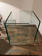 GLAS GLAZEN STEUNEN ONDERZET TAFEL SALONTAFEL 2 STUKS DIK, Ophalen, Zo goed als nieuw, Glas, Tafelpoot