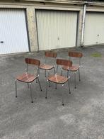 Lot de 4 chaises vintages en Formica, Autres matériaux, Quatre, Brun, Enlèvement