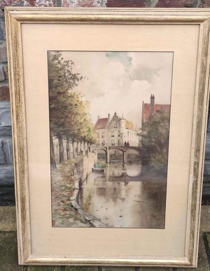 Chromolithographie après gilsous signe j l goffard, Antiek en Kunst, Kunst | Litho's en Zeefdrukken, Ophalen of Verzenden