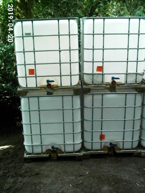 1000L Watervaten houten pallet , ibc containers, Tuin en Terras, Regentonnen, Zo goed als nieuw, Ophalen