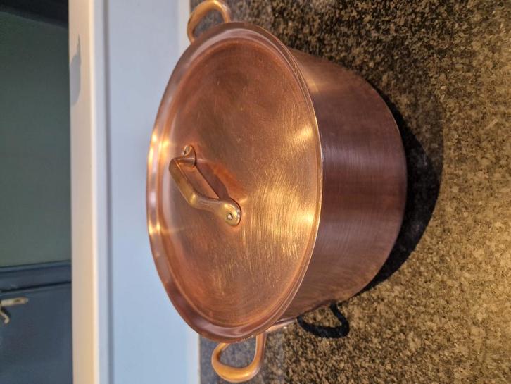 DEKSELKOOKPOT , DIKWANDKOPER" DE EENHOORN", Huis en Inrichting, Keuken | Potten en Pannen, Zo goed als nieuw, Inox, Ophalen