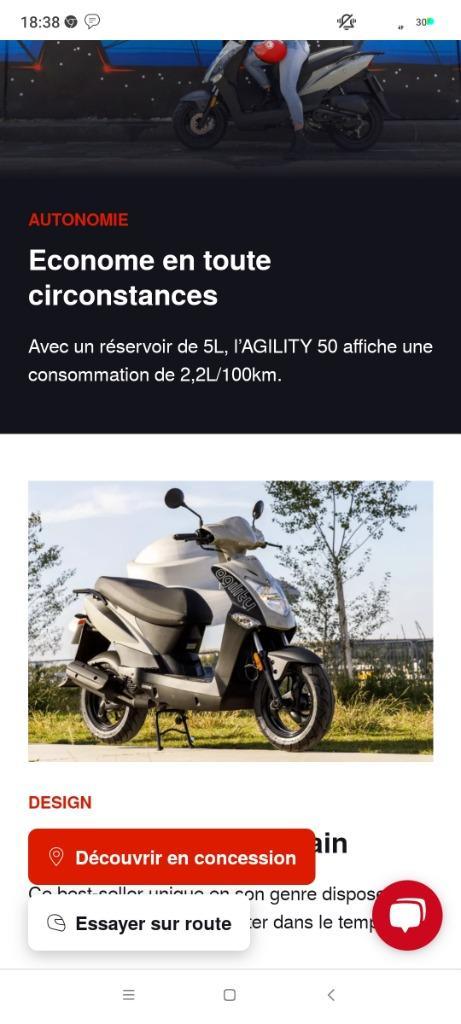 Scooter, Vélos & Vélomoteurs, Scooters | Kymco, Neuf, Agility, Classe A (25 km/h), Essence, Enlèvement