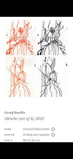 Georg Baselitz ‘Hirsche’ (set of 4), 2022, Ophalen of Verzenden