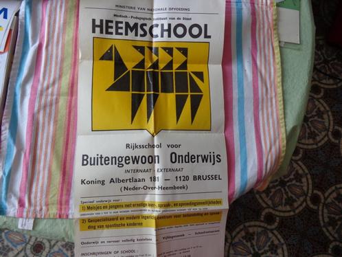 oude affiche van 1971  "Heemschool" NOH, Verzamelen, Overige Verzamelen, Gebruikt, Ophalen of Verzenden