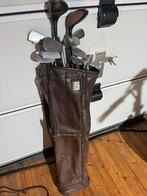 Vintage golftas + clubverzamelaar, Sport en Fitness, Golf, Ophalen, Gebruikt, Tas