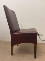 5 chaises en cuir, Maison & Meubles, Chaises, Brun, Enlèvement, Bois, Cinq, Six Chaises ou plus