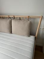 Lit Ikea Björksnas avec matelas Valevag 140 cm, Maison & Meubles, Comme neuf, Brun, Queen size, Bois