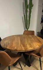 Eettafel, Huis en Inrichting, Tafels | Eettafels, Ophalen, Rond, Zo goed als nieuw, Metaal