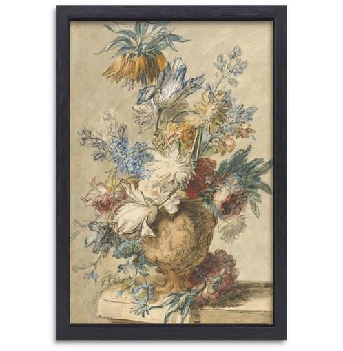 Boeket lentebloemen in een terracotta vaas - Jan van Huysum, Antiek en Kunst, Kunst | Schilderijen | Klassiek, Verzenden