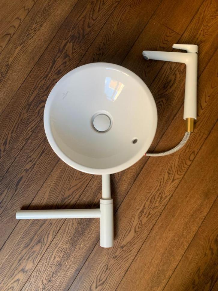 Lavaboset Villeroy&Boch + Hansgrohe matt white – NIEUW!, Doe-het-zelf en Bouw, Sanitair, Nieuw, Wastafel, Ophalen