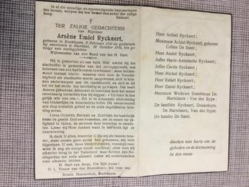 Oorlogsslachtoffer Ryckaert Boekhoute +Biervliet 1944 WOII beschikbaar voor biedingen