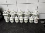 11 stuks porseleinen potten, Antiek en Kunst, Ophalen