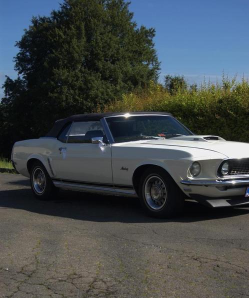 ford  mustang cabriolet  1969, Auto's, Ford USA, Particulier, Mustang, Benzine, Euro 1, Cabriolet, 2 deurs, Handgeschakeld, Wit