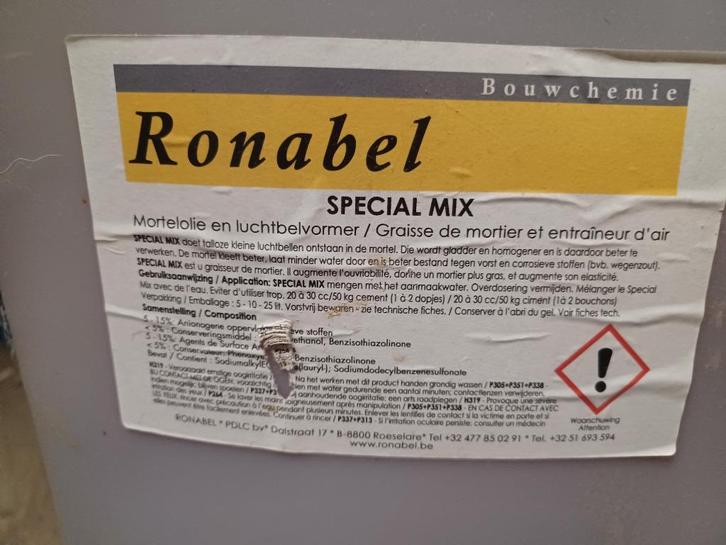 Mortelverbeteraar mortelvet luchtbelvormer, Doe-het-zelf en Bouw, Metselstenen, Nieuw, Ophalen