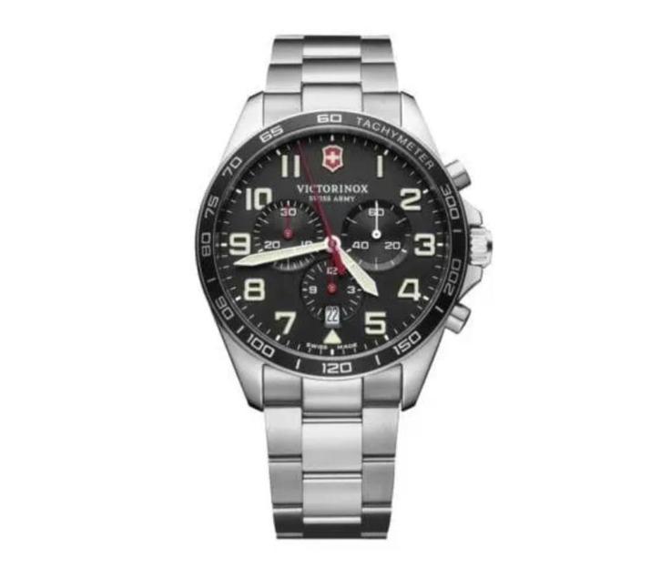 Montre Victorinox Chrono, Handtassen en Accessoires, Horloges | Heren, Nieuw, Polshorloge, Overige merken, Staal, Staal, Ophalen