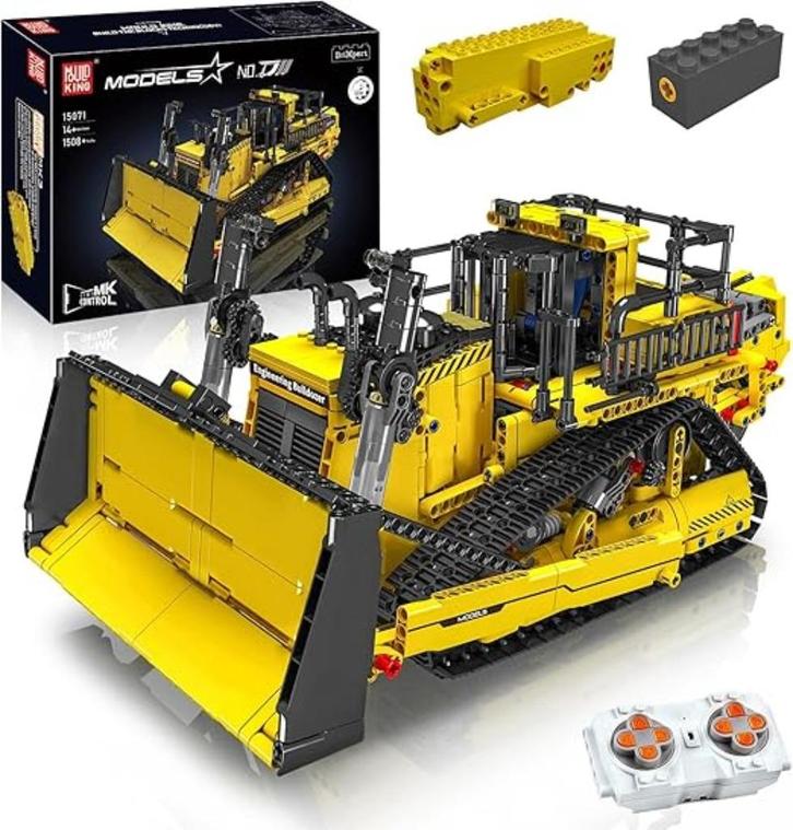 Mould King | Bulldozer | op Afstandsbediening | Nieuw, Hobby en Vrije tijd, Modelbouw | Auto's en Voertuigen, Nieuw, Truck, Verzenden