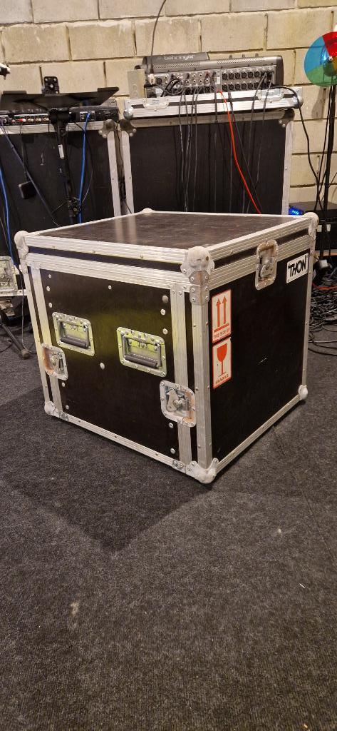 Flightcase 3-deurs 10HE + mixerrack, Muziek en Instrumenten, Behuizingen en Koffers, Gebruikt, Flightcase, Ophalen