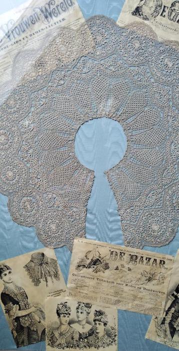 Œuvre textile ancienne COL de 1890, Enlèvement ou Envoi