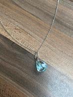 Zilveren halskettinkje met hangertje van Swarovski, Handtassen en Accessoires, Kettingen, Ophalen, Nieuw, Verstelbaar, Zilver