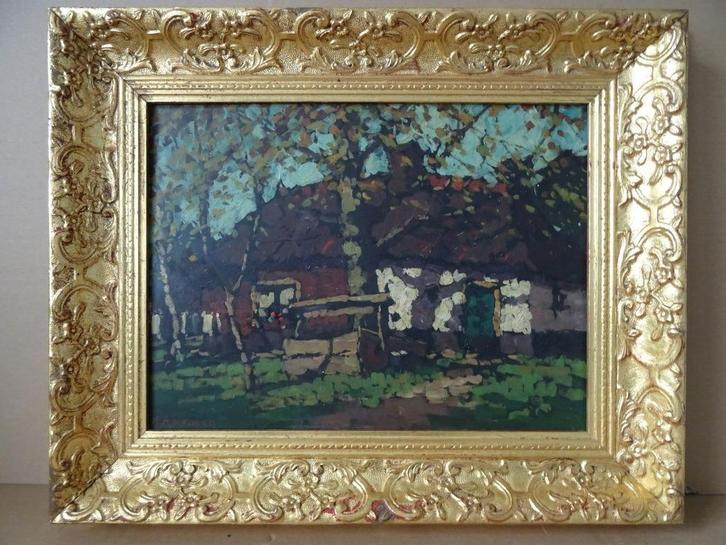 Antiek schilderij Herman Johannes Ansingh schilderij 54x44cm, Antiek en Kunst, Kunst | Schilderijen | Klassiek, Ophalen of Verzenden
