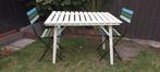 Tuintafel en stoelen, Ophalen, Gebruikt, Hout
