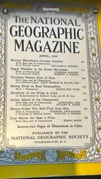 4 tijdschriften National Geographic Magazine 1954, Boeken, Tijdschriften en Kranten, Ophalen, Gelezen, Wetenschap en Natuur