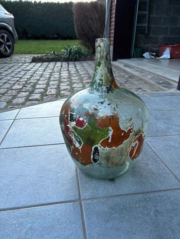 Vase type dame Jeanne peinte main beschikbaar voor biedingen