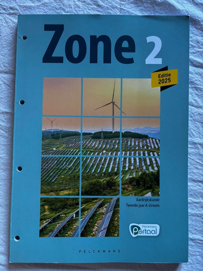 Aardrijkskund zone 2 - 2e jaar A-stroom, Livres, Livres scolaires, Comme neuf, Géographie, Enlèvement