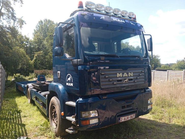 MAN TGA containersysteem AJK, Auto's, Vrachtwagens, Particulier, Achteruitrijcamera, Trekhaak, MAN, Euro 3, Ophalen