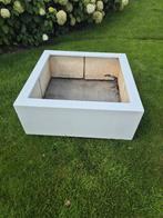 Polyester plantenbak 100x100x40 cm | Wit, Tuin en Terras, Ophalen, Tuin, Kunststof, Vierkant