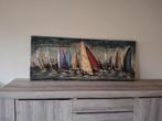 3D metalen kunstwerk met zeilboten, Antiek en Kunst, Ophalen