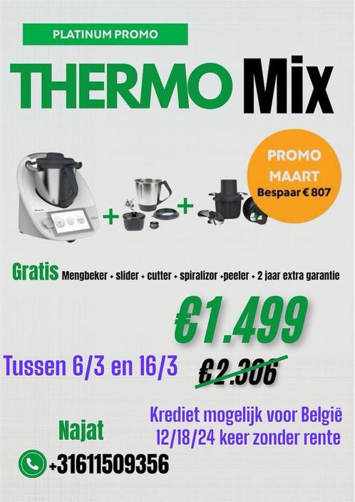 Thermomix tm6, Elektronische apparatuur, Keukenmixers, Nieuw, Verzenden