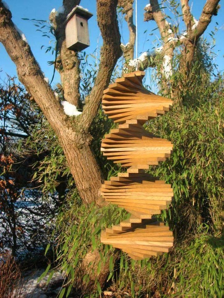 Windspiraal als eyecatcher in uw tuin, Tuin en Terras, Tuinbeelden, Nieuw, Hout, Ophalen